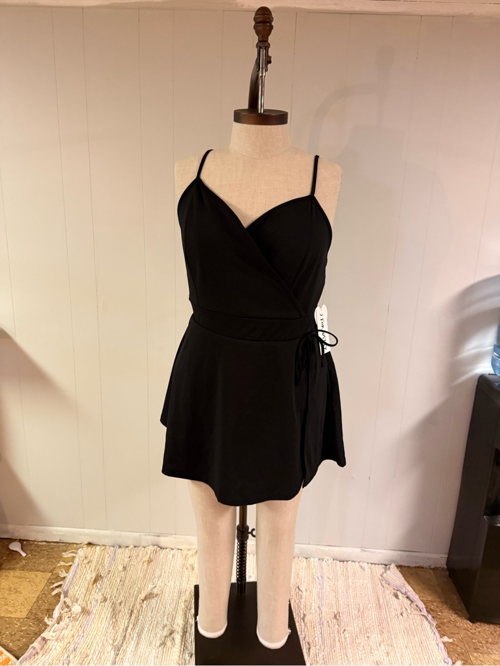 J for Justify Black Spaghetti Strap Dress with Tag